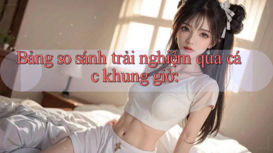 Bảng so sánh trải nghiệm qua các khung giờ Bảng so sánh trải nghiệm qua các khung giờ