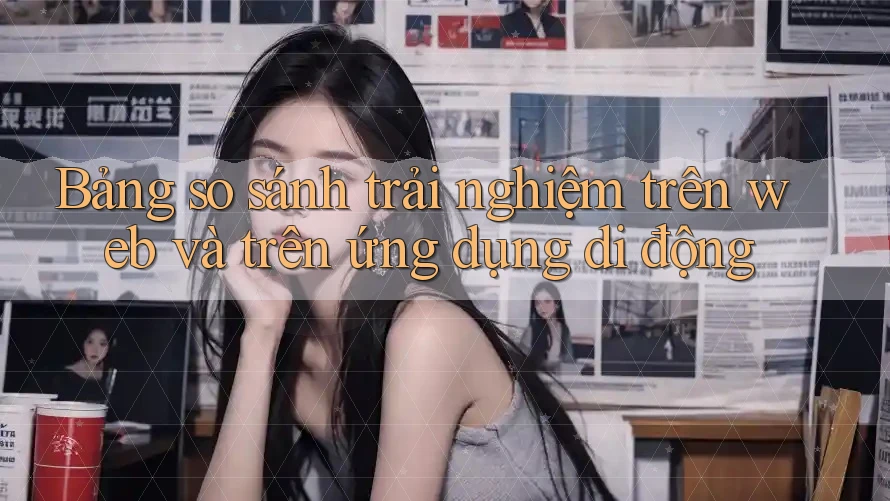 Bảng so sánh trải nghiệm trên web và trên ứng dụng di động