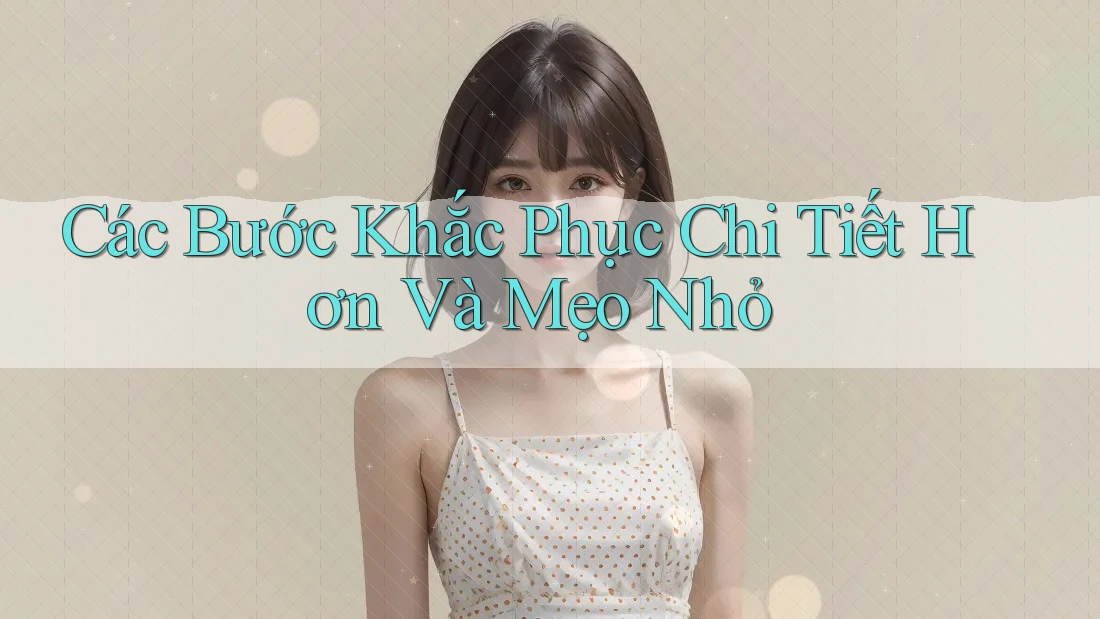 Các Bước Khắc Phục Chi Tiết Hơn Và Mẹo Nhỏ Các Bước Khắc Phục Chi Tiết Hơn Và Mẹo Nhỏ
