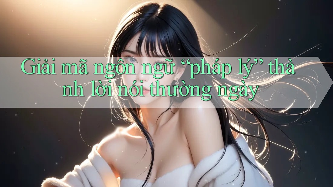 Giải mã ngôn ngữ “pháp lý” thành lời nói thường ngày Giải mã ngôn ngữ “pháp lý” thành lời nói thường ngày