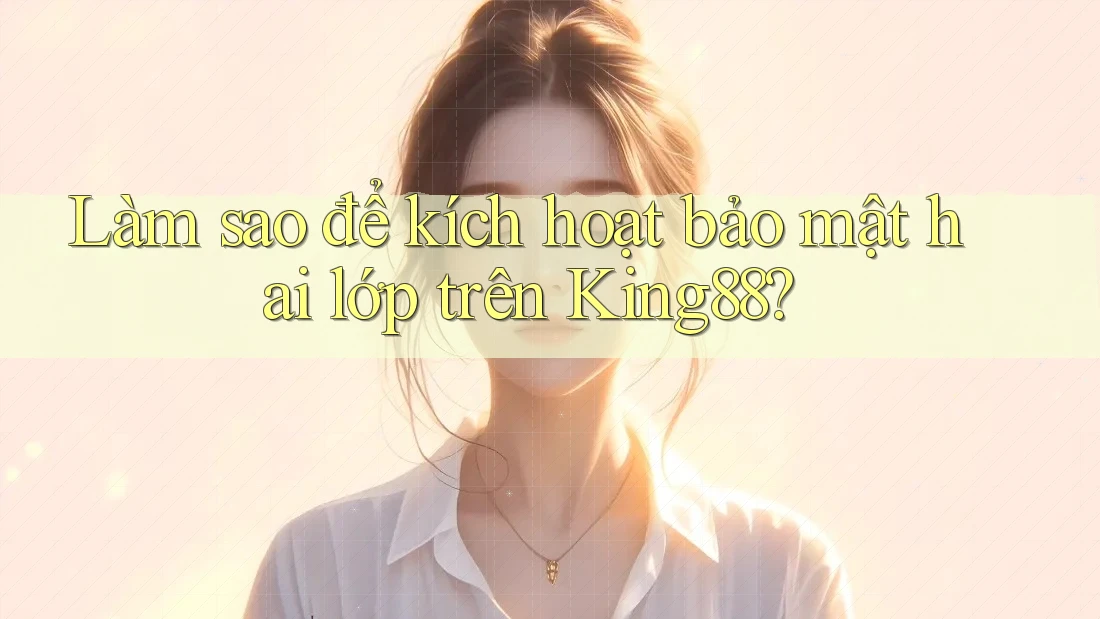 Làm sao để kích hoạt bảo mật hai lớp trên King88? Làm sao để kích hoạt bảo mật hai lớp trên King88?