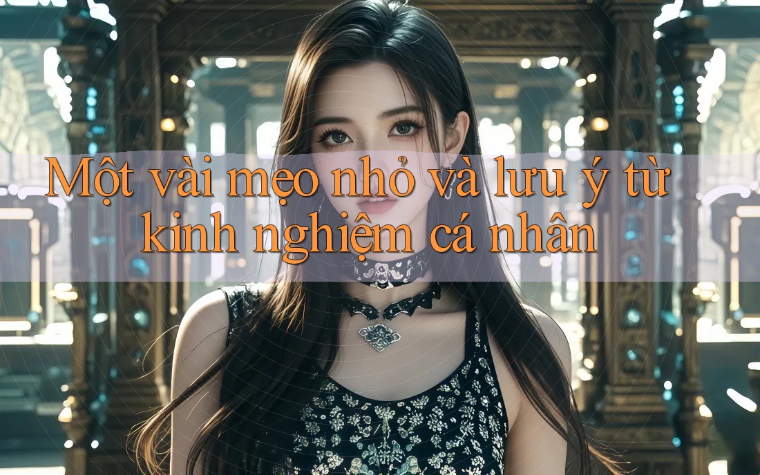 Một vài mẹo nhỏ và lưu ý từ kinh nghiệm cá nhân Một vài mẹo nhỏ và lưu ý từ kinh nghiệm cá nhân
