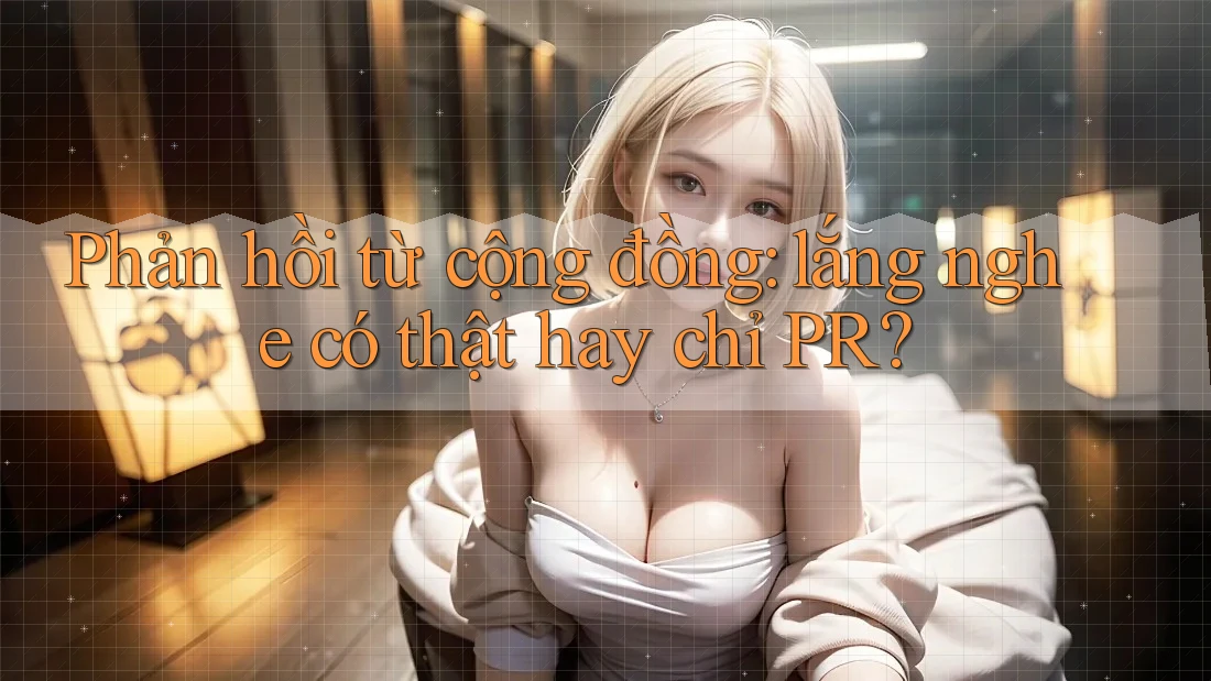 Phản hồi từ cộng đồng: lắng nghe có thật hay chỉ PR? Phản hồi từ cộng đồng: lắng nghe có thật hay chỉ PR?