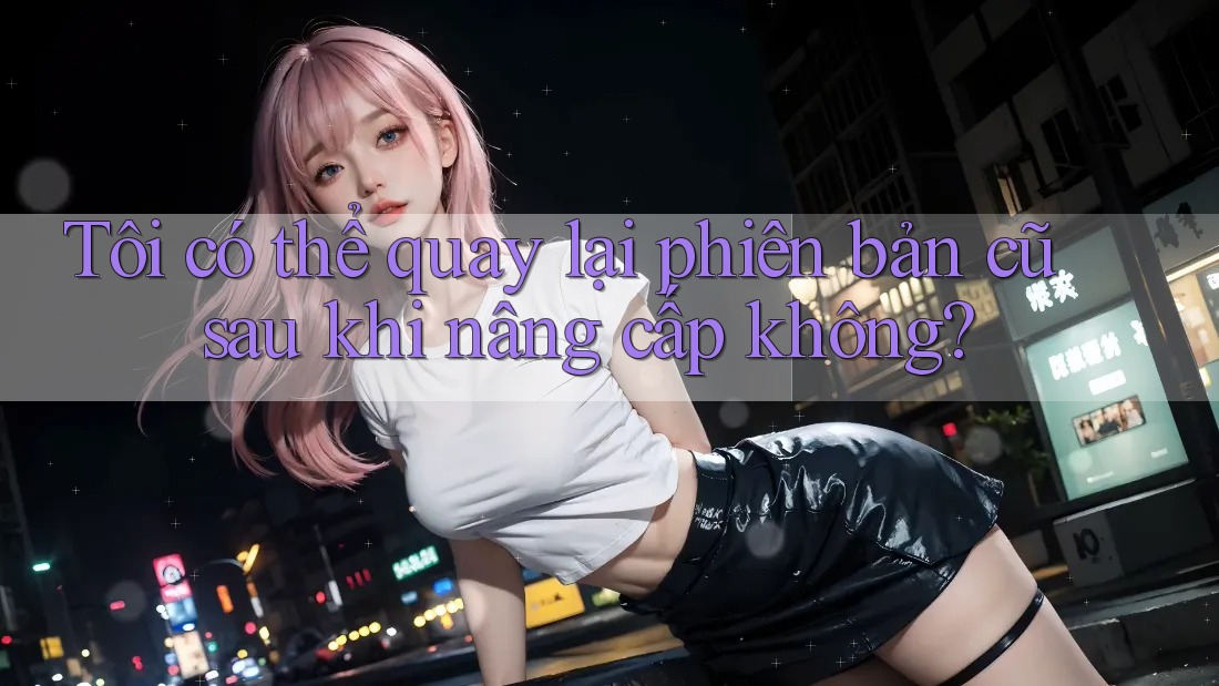 Tôi có thể quay lại phiên bản cũ sau khi nâng cấp không? Tôi có thể quay lại phiên bản cũ sau khi nâng cấp không?